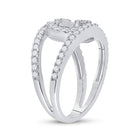 Captivating Cluster of Baguette and Round Diamonds Ring - Second Side View