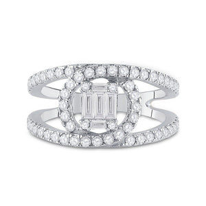 Captivating Cluster of Baguette and Round Diamonds Ring - Splendid Jewellery