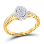 Captivating Cluster of Brilliance Gold Ring product  Top View from Splendid Jewellery