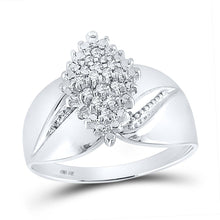 Load image into Gallery viewer, Captivating Cluster of Diamonds Ring | 10kt White Gold Womens Round Diamond Cluster Ring 1/8 Cttw | Splendid Jewellery - Splendid Jewellery