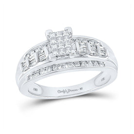 Captivating Cluster of Love 10kt White Gold Diamond Ring - Splendid Jewellery