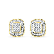 Load image into Gallery viewer, Captivating Clustered Brilliance Gold Stud Earrings - Splendid Jewellery