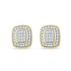 Captivating Clustered Brilliance Gold Stud Earrings - Splendid Jewellery
