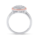 Captivating Diamond Blossom Ring | 10kt Two-tone Gold Womens Round Diamond Rope Flower Cluster Ring 1/3 Cttw | Splendid Jewellery - Alternate view 3 from Splendid Jewellery