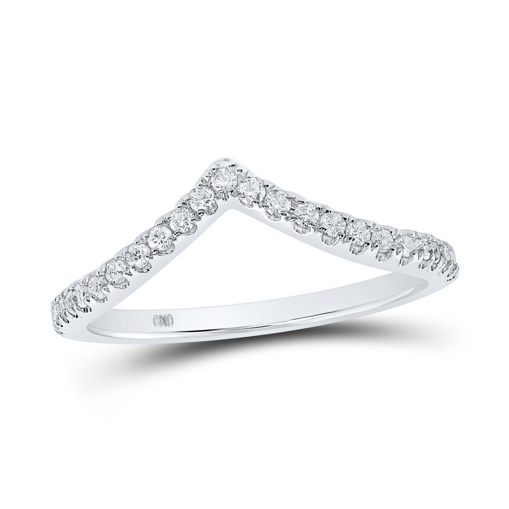 Captivating Diamond Chevron Stackable Band Ring - Splendid Jewellery