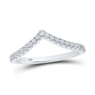 Captivating Diamond Chevron Stackable Band Ring - Splendid Jewellery