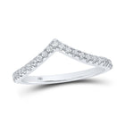 Captivating Diamond Chevron Stackable Band Ring - Splendid Jewellery