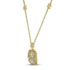 Captivating Diamond Elegance Necklace | Sterling Silver Womens Round Diamond Filigree Fashion Necklace 1/10 Cttw - Splendid Jewellery