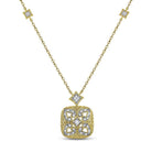 Captivating Diamond Elegance Necklace | Sterling Silver Womens Round Diamond Filigree Fashion Necklace 1/10 Cttw - Splendid Jewellery