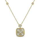 Captivating Diamond Elegance Necklace | Sterling Silver Womens Round Diamond Filigree Fashion Necklace 1/10 Cttw - Splendid Jewellery