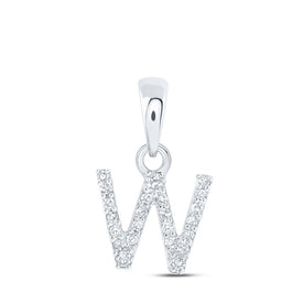 Captivating Diamond Initial & Letter Pendant in 10kt White Gold - Splendid Jewellery