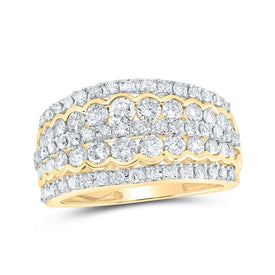 Captivating Elegance: 10kt Yellow Gold Diamond Band Ring - Splendid Jewellery