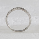 Captivating Elegance 14kt White Gold Diamond Halo Bridal Wedding Ring Set Top View from Splendid Jewellery