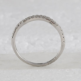 Captivating Elegance 14kt White Gold Diamond Halo Bridal Wedding Ring Set Top View from Splendid Jewellery