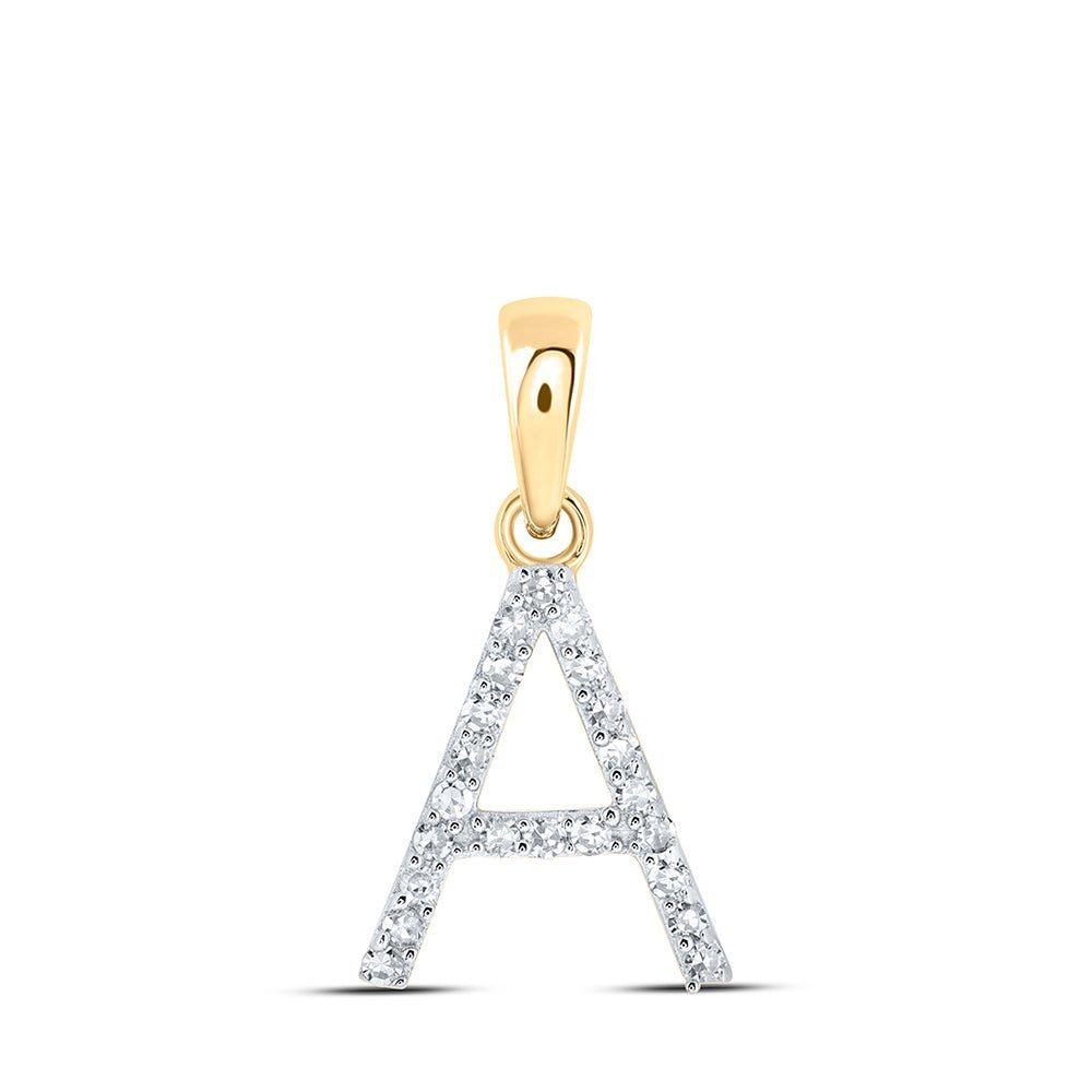 Captivating Gold and Diamond Initial Pendant - Personalized Elegance - Splendid Jewellery