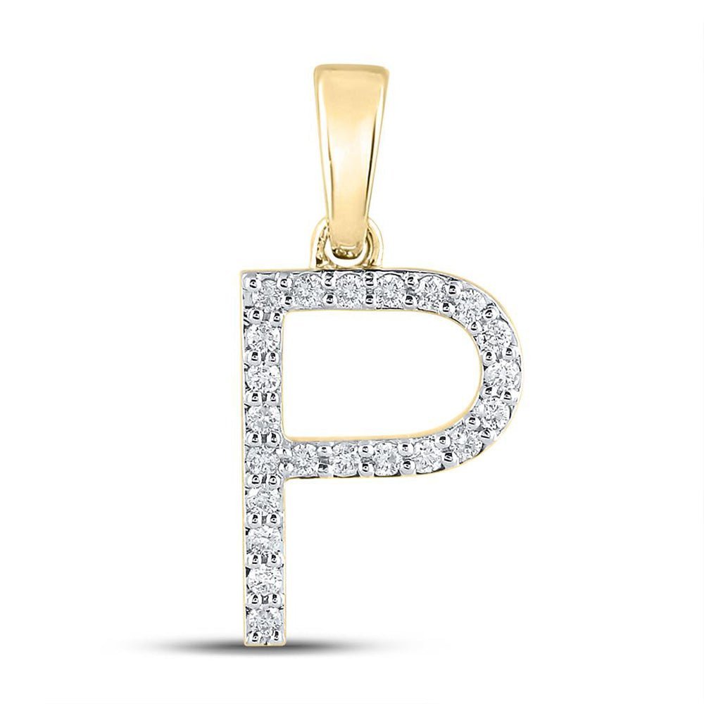Captivating Gold Diamond Initial Pendant - Personalized Letter Charm Necklace - Splendid Jewellery