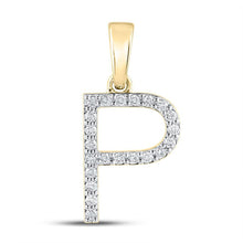 Load image into Gallery viewer, Captivating Gold Diamond Initial Pendant - Personalized Letter Charm Necklace - Splendid Jewellery