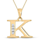 Captivating "Golden Initial Sparkle" Diamond Pendant - Splendid Jewellery