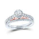 Captivating "Golden Radiance" Two - Tone Diamond Bridal Wedding Ring Band Set - Splendid Jewellery