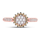 Captivating Halo Cluster Brown Diamond Ring in 10kt Rose Gold - Alternate view 4 from Splendid Jewellery