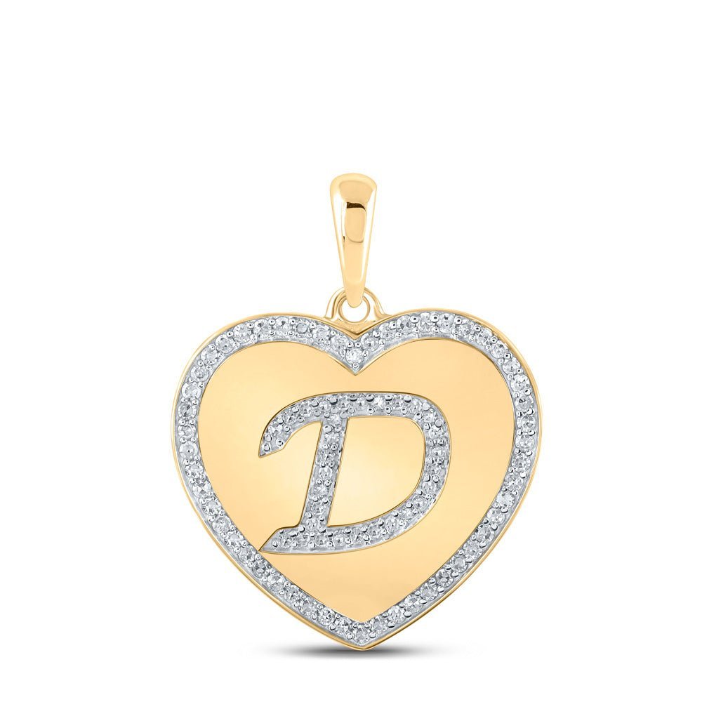 Captivating Heart of Diamonds Initial Pendant - Splendid Jewellery