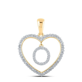 Captivating Heart - Shaped Diamond Initial Pendant - Splendid Jewellery