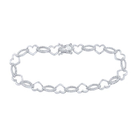 Captivating Heartbeat of Love Diamond Bracelet  Top View from Splendid Jewellery