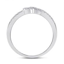 Load image into Gallery viewer, Captivating Knot Diamond Stackable Band Side view from the 10Kt White Gold Womens Round Diamond Knot Stackable Band Ring 1 5 Cttwpin282044 collection by Splendid Jewellery