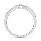 Captivating Knot Diamond Stackable Band Side view from the 10Kt White Gold Womens Round Diamond Knot Stackable Band Ring 1 5 Cttwpin282044 collection by Splendid Jewellery