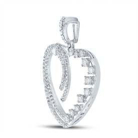 Captivating Love and Diamond Heart Pendant | 14kt White Gold 5/8 Cttw | Splendid Jewellery - Splendid Jewellery