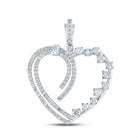 Captivating Love and Diamond Heart Pendant | 14kt White Gold 5/8 Cttw | Splendid Jewellery - Splendid Jewellery