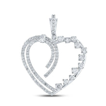 Load image into Gallery viewer, Captivating Love and Diamond Heart Pendant | 14kt White Gold 5/8 Cttw | Splendid Jewellery - Splendid Jewellery