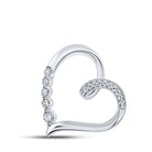 Captivating Love and Diamond Heart Pendant in 10kt White Gold - Splendid Jewellery