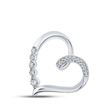 Load image into Gallery viewer, Captivating Love and Diamond Heart Pendant in 10kt White Gold - Splendid Jewellery