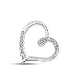 Captivating Love and Diamond Heart Pendant in 10kt White Gold - Splendid Jewellery
