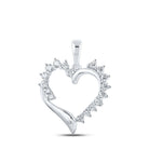 Captivating Love and Diamond Heart Pendant in 10kt White Gold - Splendid Jewellery