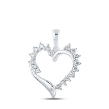 Load image into Gallery viewer, Captivating Love and Diamond Heart Pendant in 10kt White Gold - Splendid Jewellery