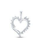 Captivating Love and Diamond Heart Pendant in 10kt White Gold - Splendid Jewellery