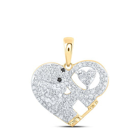 Captivating Love and Strength Diamond Elephant Heart Pendant - Splendid Jewellery