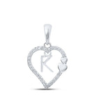 Captivating Love Diamond Initial Pendant - Splendid Jewellery