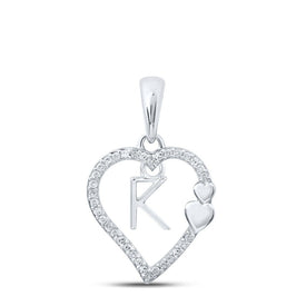Captivating Love Diamond Initial Pendant - Splendid Jewellery