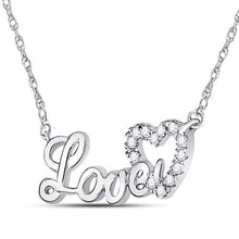 Load image into Gallery viewer, Captivating Love Heart Diamond Pendant Necklace  Side View from Splendid Jewellery