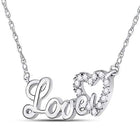 Captivating Love Heart Diamond Pendant Necklace  Side View from Splendid Jewellery