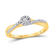 Load image into Gallery viewer, Captivating Love Knot Diamond Promise Ring in Two - Tone Gold - Splendid Jewellery