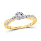 Captivating Love Knot Diamond Promise Ring in Two - Tone Gold - Splendid Jewellery