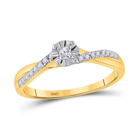 Captivating Love Knot Diamond Promise Ring in Two - Tone Gold - Splendid Jewellery