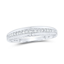 Load image into Gallery viewer, Captivating Love Story | 10kt White Gold His Hers Round Diamond Halo Matching Wedding Set 1 - 3/4 Cttw - Splendid Jewellery