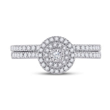 Load image into Gallery viewer, Captivating Love Story | 10kt White Gold Round Diamond Bridal Wedding Ring Band Set 1/3 Cttw - Splendid Jewellery