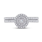 Captivating Love Story | 10kt White Gold Round Diamond Bridal Wedding Ring Band Set 1/3 Cttw - Alternate view 4 from Splendid Jewellery