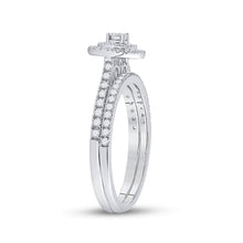 Load image into Gallery viewer, Captivating Love Story | 10kt White Gold Round Diamond Bridal Wedding Ring Band Set 1/3 Cttw - Splendid Jewellery